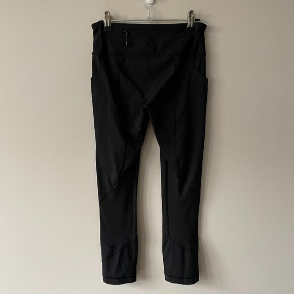 Lululemon Pace Rival Crop *22" Running Activewear High Rise Leggings Black 4 - Picture 3 of 7